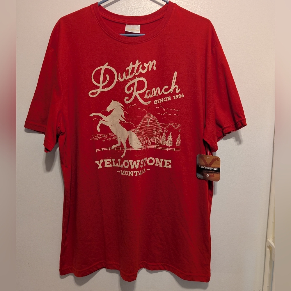 Yellowstone Dutton Ranch Red Graphic T-Shirt